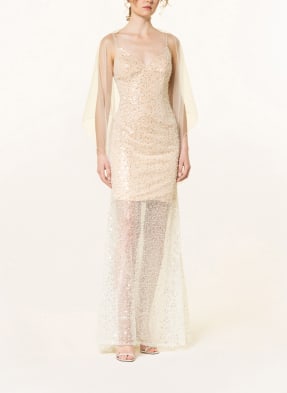 unique Evening dress with sequins and stole