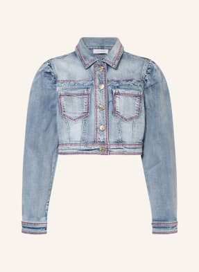 MONNALISA Cropped-Jeansjacke mit Schmucksteinen