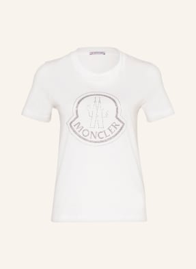 MONCLER T-shirt z obszyciem ozdobnymi kamykami