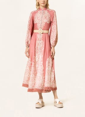 ZIMMERMANN Hemdblusenkleid PATTIE aus Leinen mit Fransen