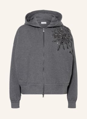 BRUNELLO CUCINELLI Sweatjacke mit Stickereien und Pailletten