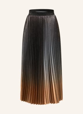 MARC CAIN Pleated skirt with glitter thread