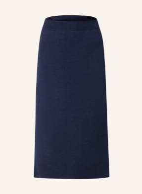 Breuninger Damen Kleidung Röcke Bleistiftröcke Tweed-Rock Mit Fransen blau 