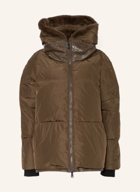 LUISA CERANO Down jacket with faux fur