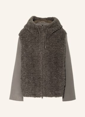 LUISA CERANO Jacket with faux fur