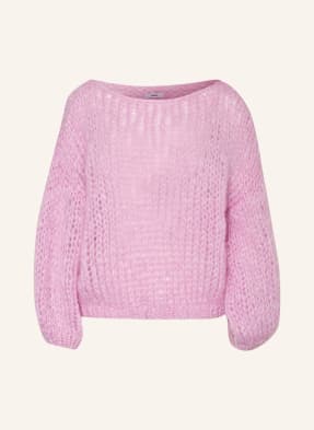 Breuninger Damen Kleidung Pullover & Strickjacken Pullover Crop Pullover Cropped-Strickjacke Mit Mohair rosa 