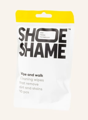 SHOE SHAME Shoe cleansing cloths WIPE AND WALK