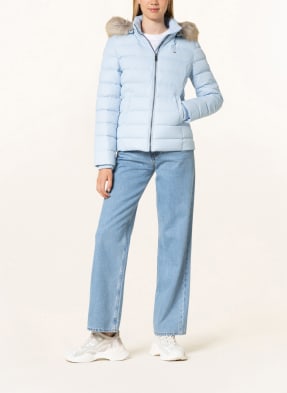 TOMMY JEANS Daunenjacke mit abnehmbarer Kapuze und Kunstfellbesatz