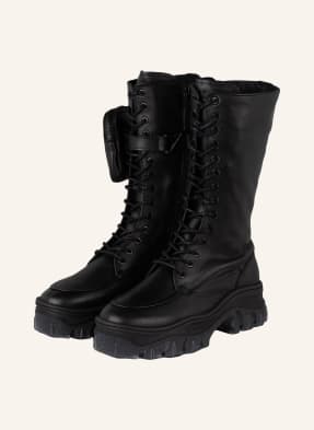 BRONX Plateau-Schnürboots mit abnehmbarer Gürteltasche