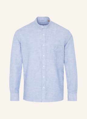 ETERNA Shirt regular fit with linen and stand-up collar