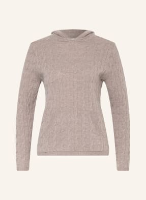 darling harbour Knit hoodie with cashmere