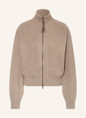 BRUNELLO CUCINELLI Cardigan with cashmere and sequins