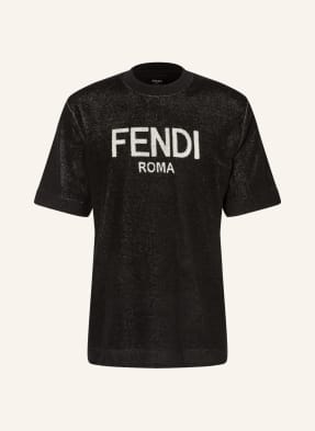 FENDI T-shirt z materiału frotte