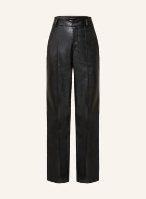 COLOURFUL REBEL Wide leg trousers RUS in leather look 