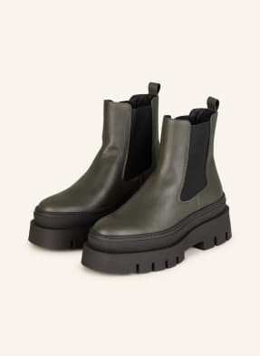Damen Plateau Stiefeletten Chelsea Boots Metallic Modische 819746 Schuhe 