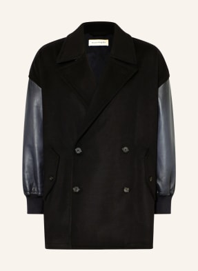 Alexander McQUEEN Oversized coat in mixed materials