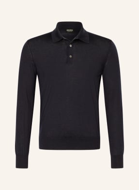 ZEGNA Knit polo shirt with silk