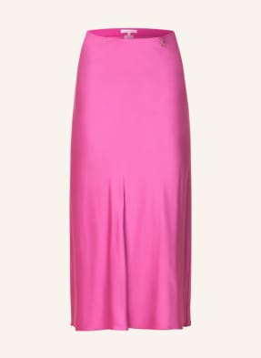 Topshop Petite satin bias maxi skirt in pink  ASOS