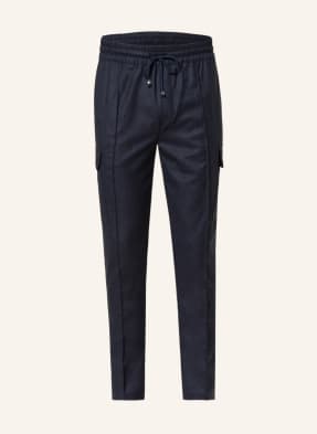 DORIANI Cargo pants extra slim fit made of flannel