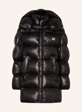 DOLCE & GABBANA Oversized quilted vest with removable hood 