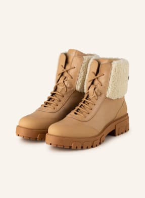 HUGO Lace-up boots AXEL with faux fur 