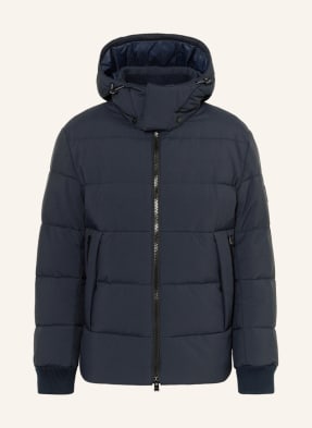 BOSS Quilted coat CORLEON with removable hood