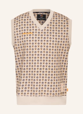 CARLO COLUCCI Sweatshirt fabric sweater vest