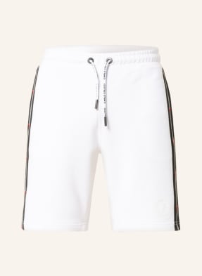 CARLO COLUCCI Sweat shorts with tuxedo stripes