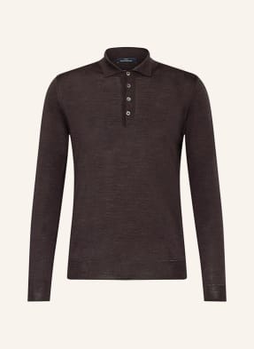 EDUARD DRESSLER Knit polo shirt made of merino wool