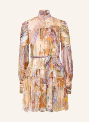 ZIMMERMANN Silk dress KALEIDOSCOPE with glitter thread