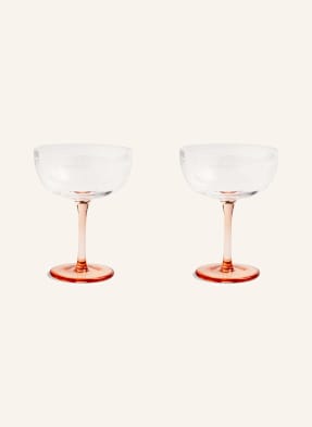 &k amsterdam Set of 2 champagne glasses CHAMPAGNE FLORAL