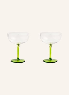 &k amsterdam Set of 2 champagne glasses CHAMPAGNE FLORAL