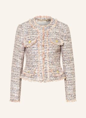 TED BAKER Kurtka bouclé RENATA z błyszczącą przędzą i cekinami