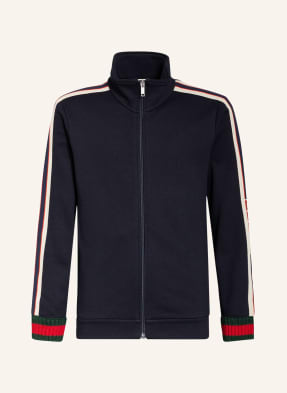 GUCCI Sweatjacke mit Galonstreifen  im Materialmix