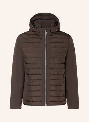 bugatti Quilted jacket with detachable hood 