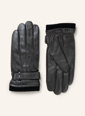 Calvin Klein Leather gloves with touch screen function