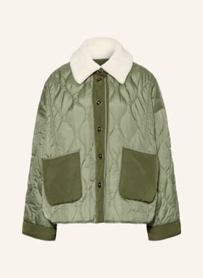 PINKO Oversized quilted jacket OFELIA with teddy fur 