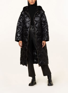 LIU JO Quilted coat with detachable sleeves