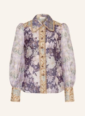 ZIMMERMANN Hemdbluse CELESTIAL SPLICED mit Leinen und Seide