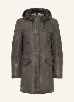 gipsy Leather parka GMESMOND with detachable hood 