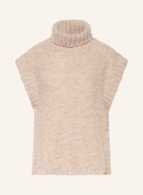 PESERICO Turtleneck sweater vest with alpaca and glitter thread