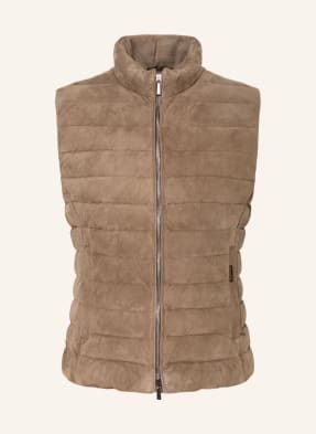 MOORER Leather vest CALAF-UR