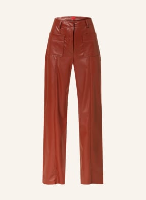 HUGO Trousers HULARA in leather look