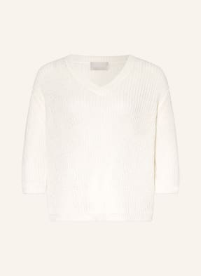 HEMISPHERE Linen sweater with 3/4 sleeve
