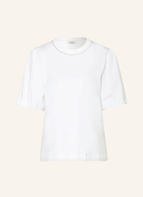 PESERICO T-shirt z obszyciem ozdobnymi kamykami