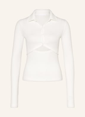 HELMUT LANG Knitted polo shirt with cut-outs