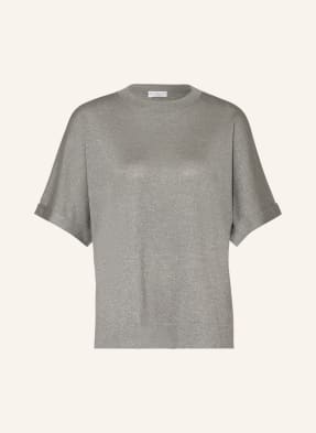 BRUNELLO CUCINELLI T-shirt with cashmere, silk and glitter thread