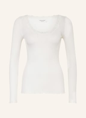 rosemunde Hedvábné tričko s dlouhým rukávem BABETTE s krajkovým lemem