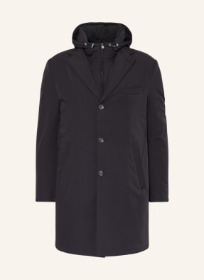 CORNELIANI Wool coat with removable trim