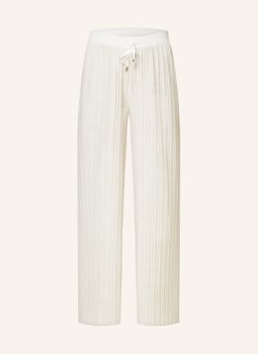 LIU JO Wide leg trousers with pleats and glitter thread